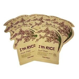 TONYMOLY I'm Rice Mask Sheet Lot of 8 NEW SEALED Clear Skin Face Masks